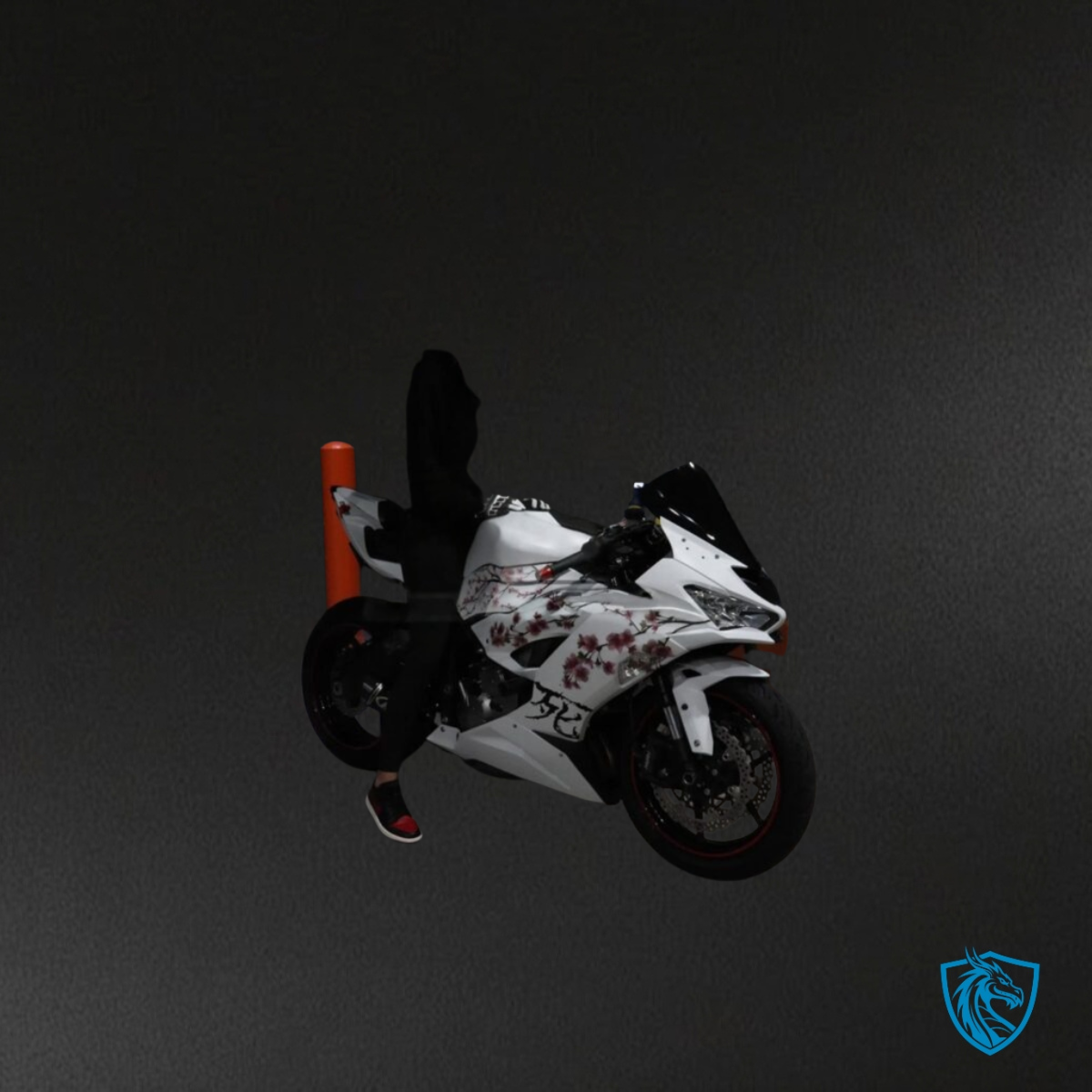 Kawasaki ZX6R (2019-2023) Matte Black & White Split - MERGEment Motorcycle Fairings Kit