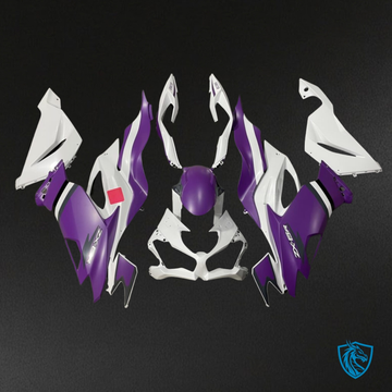 Kawasaki ZX6R (2019-2023) Matte Purple & White - Custom ABS Fairing Kit