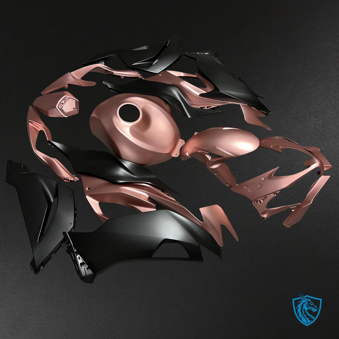Kawasaki ZX6R (2019-2023) Matte Rose Gold & Black ABS Bodywork - Fairings Kit
