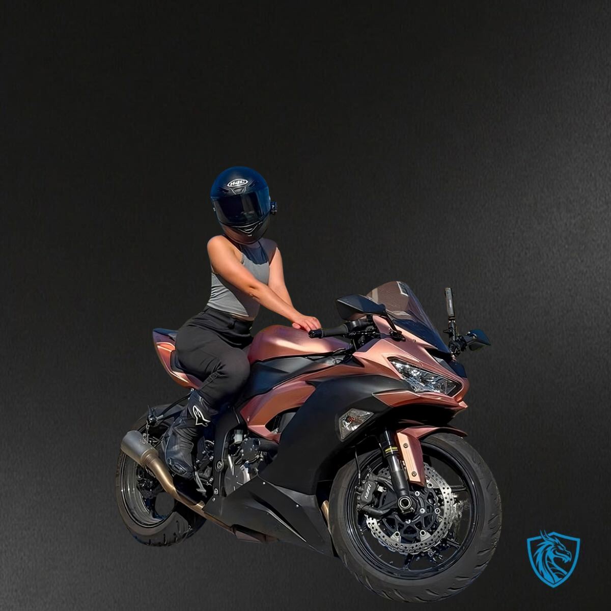 Kawasaki ZX6R (2019-2023) Matte Rose Gold & Black ABS Bodywork - Fairings Kit