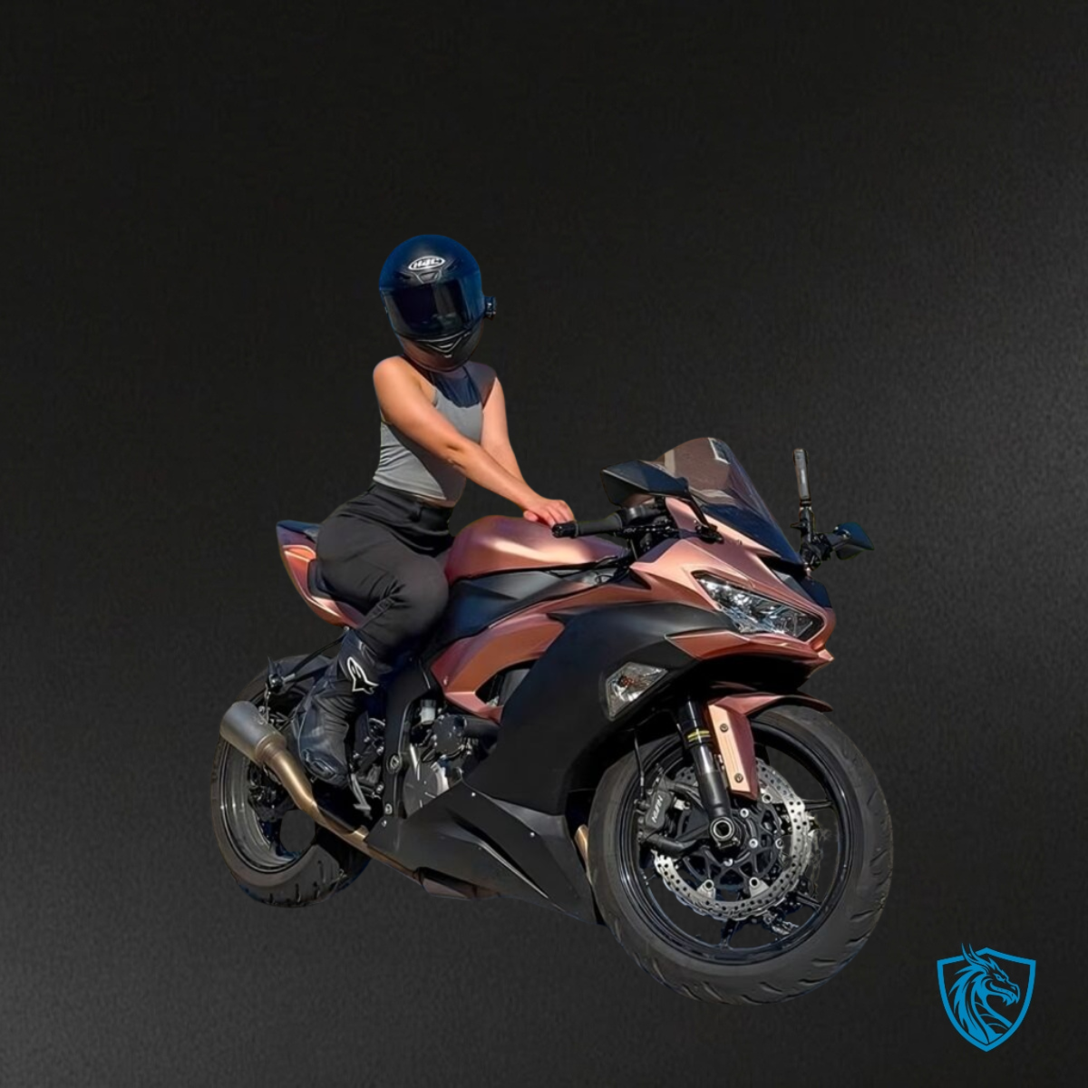 Kawasaki ZX6R (2019-2023) Matte Rose Gold & Black Fairing Kit - Aftermarket ABS Bodywork