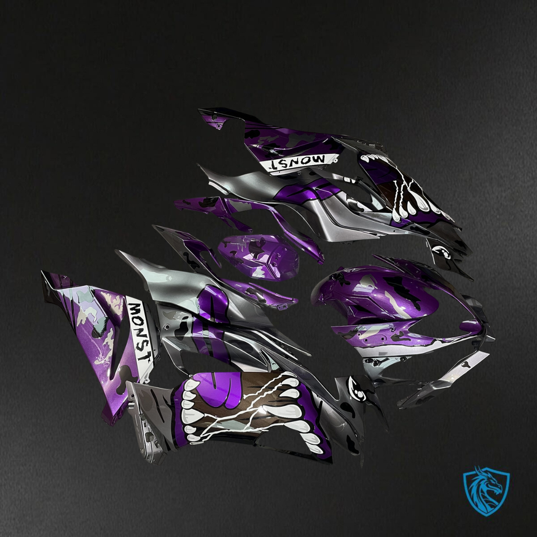 Kawasaki ZX6R (2019-2023) Midnight Purple Monster ABS Bodywork - Fairings Kit