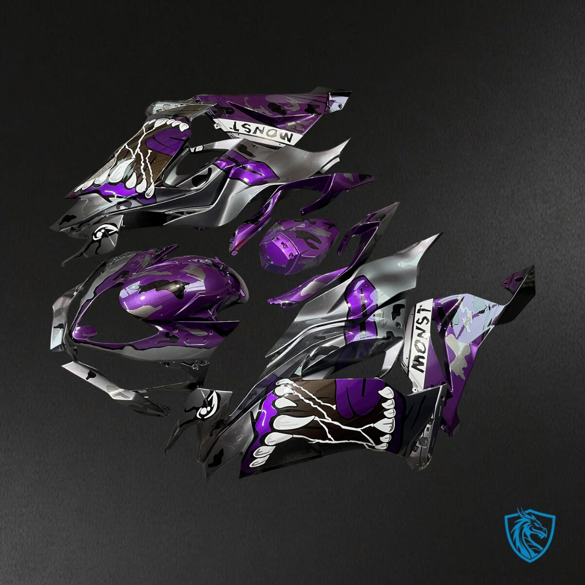 Kawasaki ZX6R (2019-2023) Midnight Purple Monster ABS Bodywork - Fairings Kit