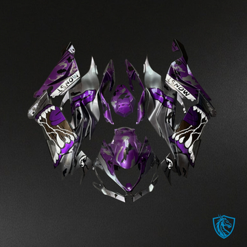 Kawasaki ZX6R (2019-2023) Midnight Purple & Silver - MERGEment Motorcycle Fairings Kit