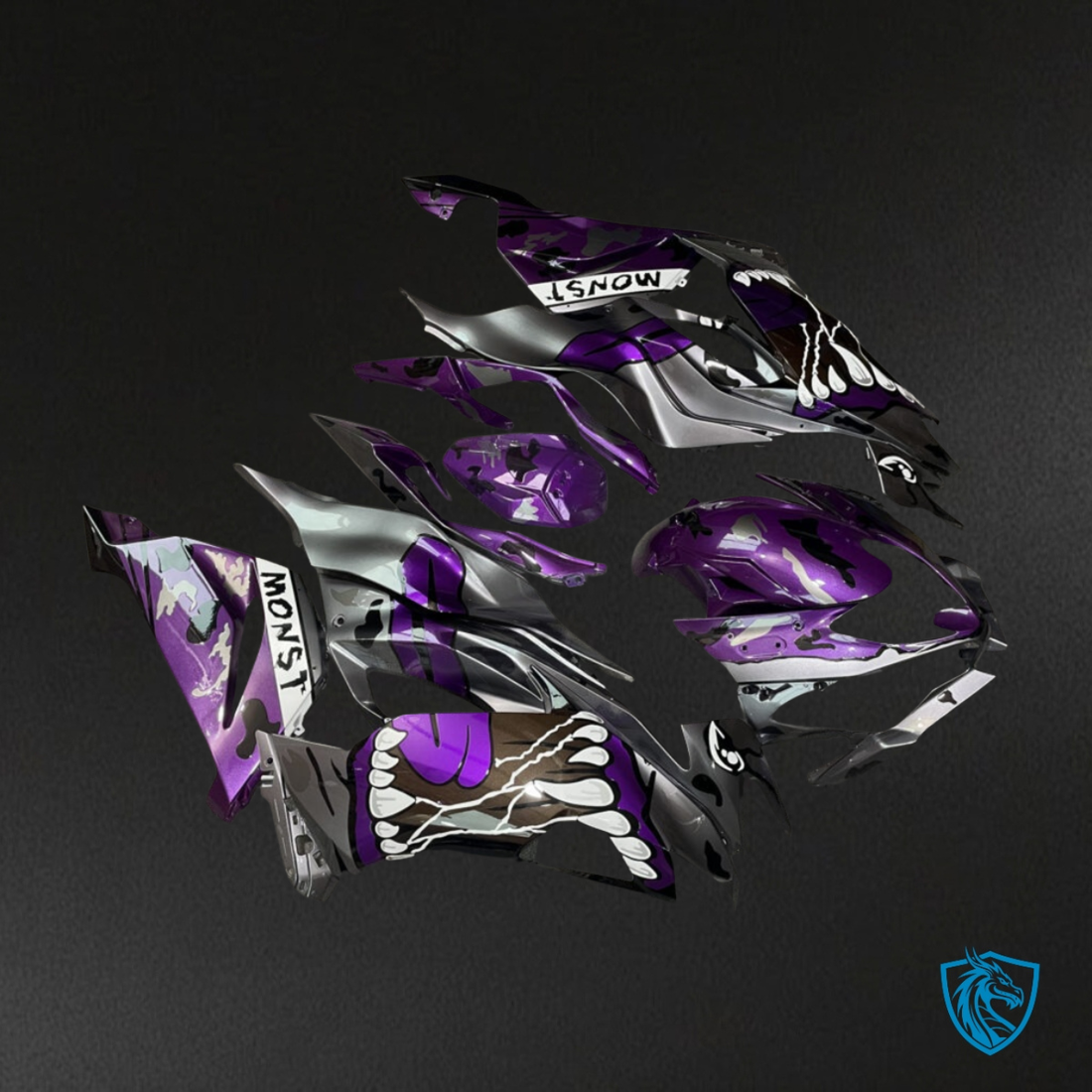 Kawasaki ZX6R (2019-2023) Midnight Purple & Silver - MERGEment Motorcycle Fairings Kit