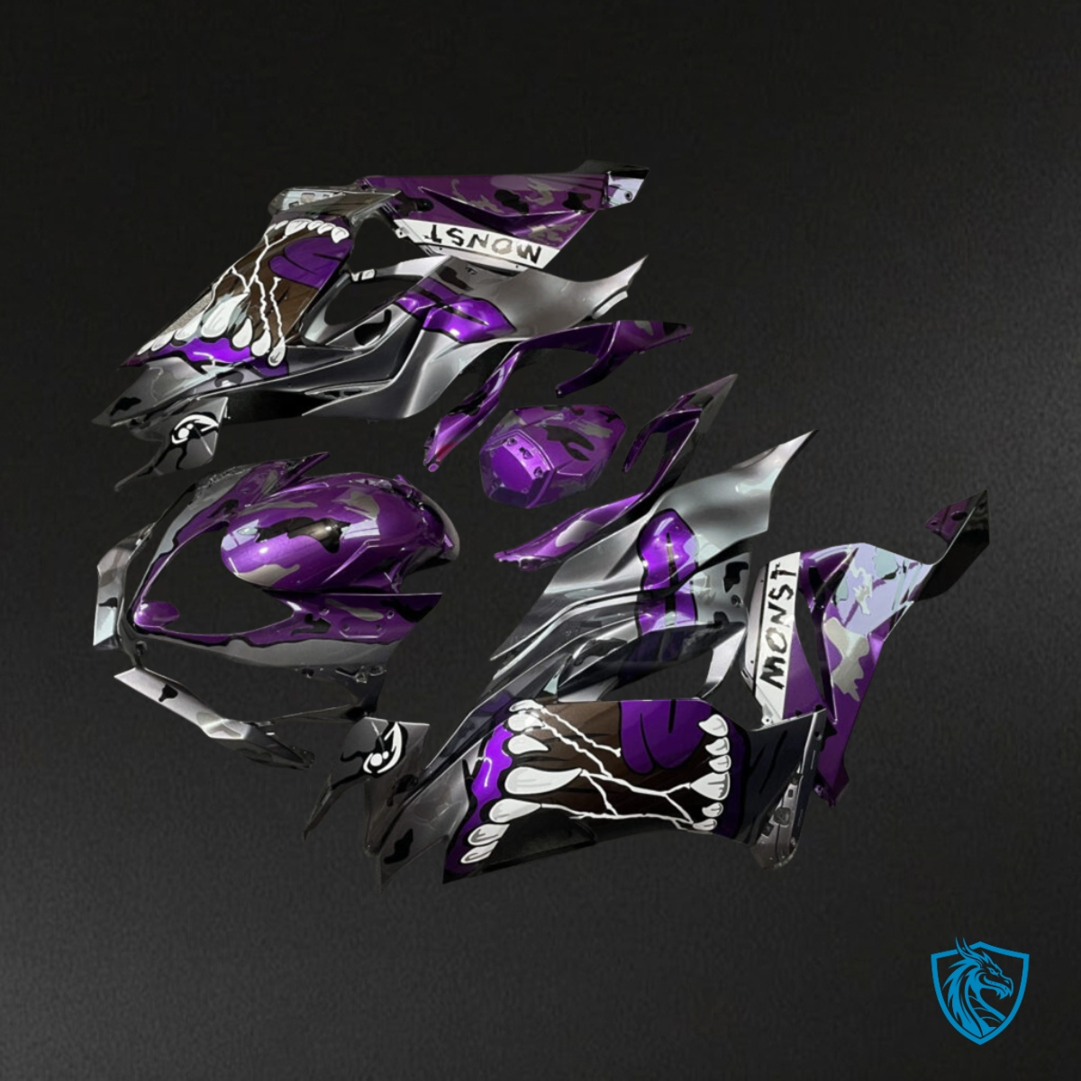 Kawasaki ZX6R (2019-2023) Midnight Purple & Silver - MERGEment Motorcycle Fairings Kit