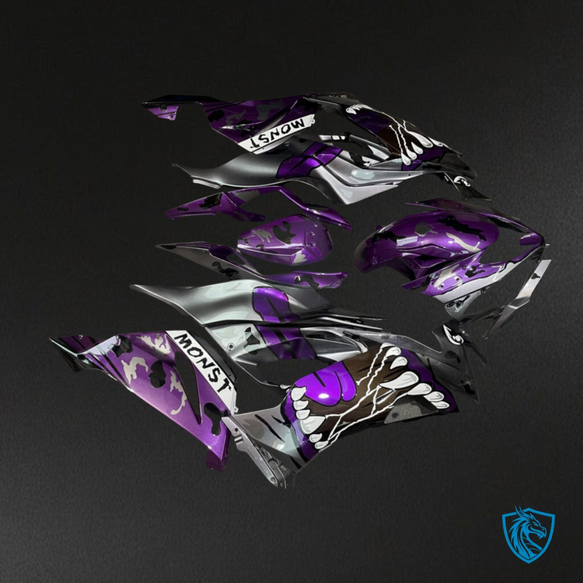 Kawasaki ZX6R (2019-2023) Midnight Purple & Silver - MERGEment Motorcycle Fairings Kit