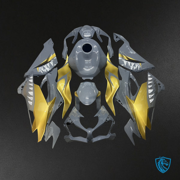 Kawasaki ZX6R (2019-2023) Nardo Gray & Gold - Custom ABS Fairing Kit