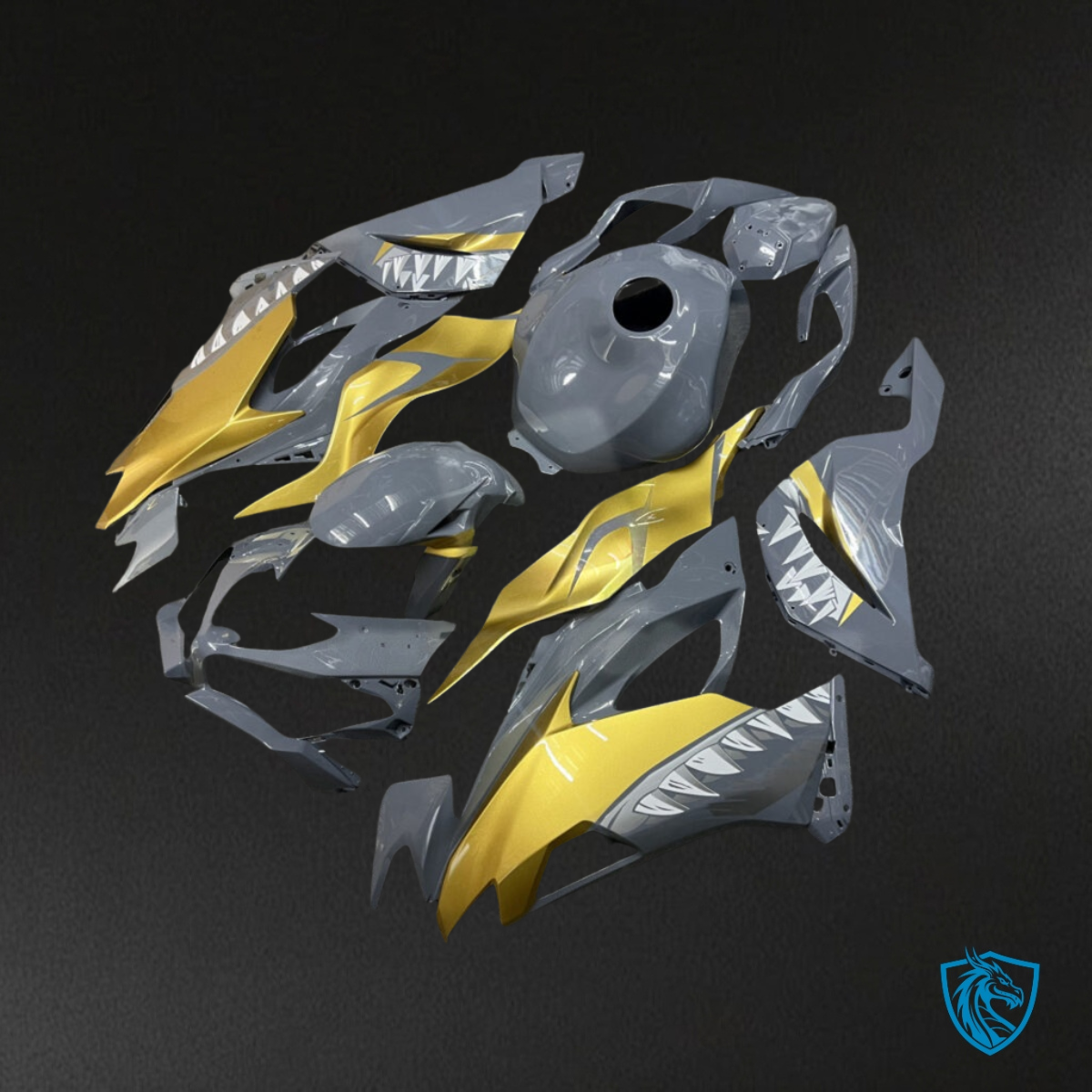 Kawasaki ZX6R (2019-2023) Nardo Gray & Gold Fairing Kit | ABS Bodywork