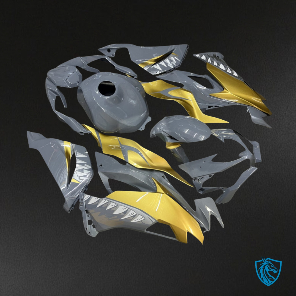 Kawasaki ZX6R (2019-2023) Nardo Gray & Gold Fairing Kit | ABS Bodywork
