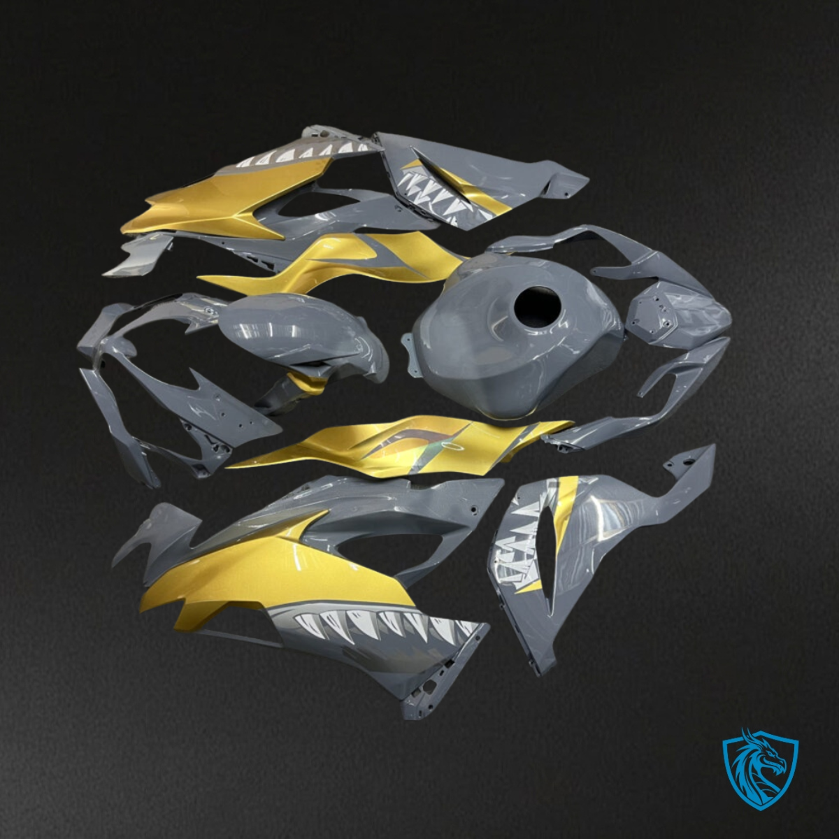 Kawasaki ZX6R (2019-2023) Nardo Gray & Gold Fairing Kit | ABS Bodywork