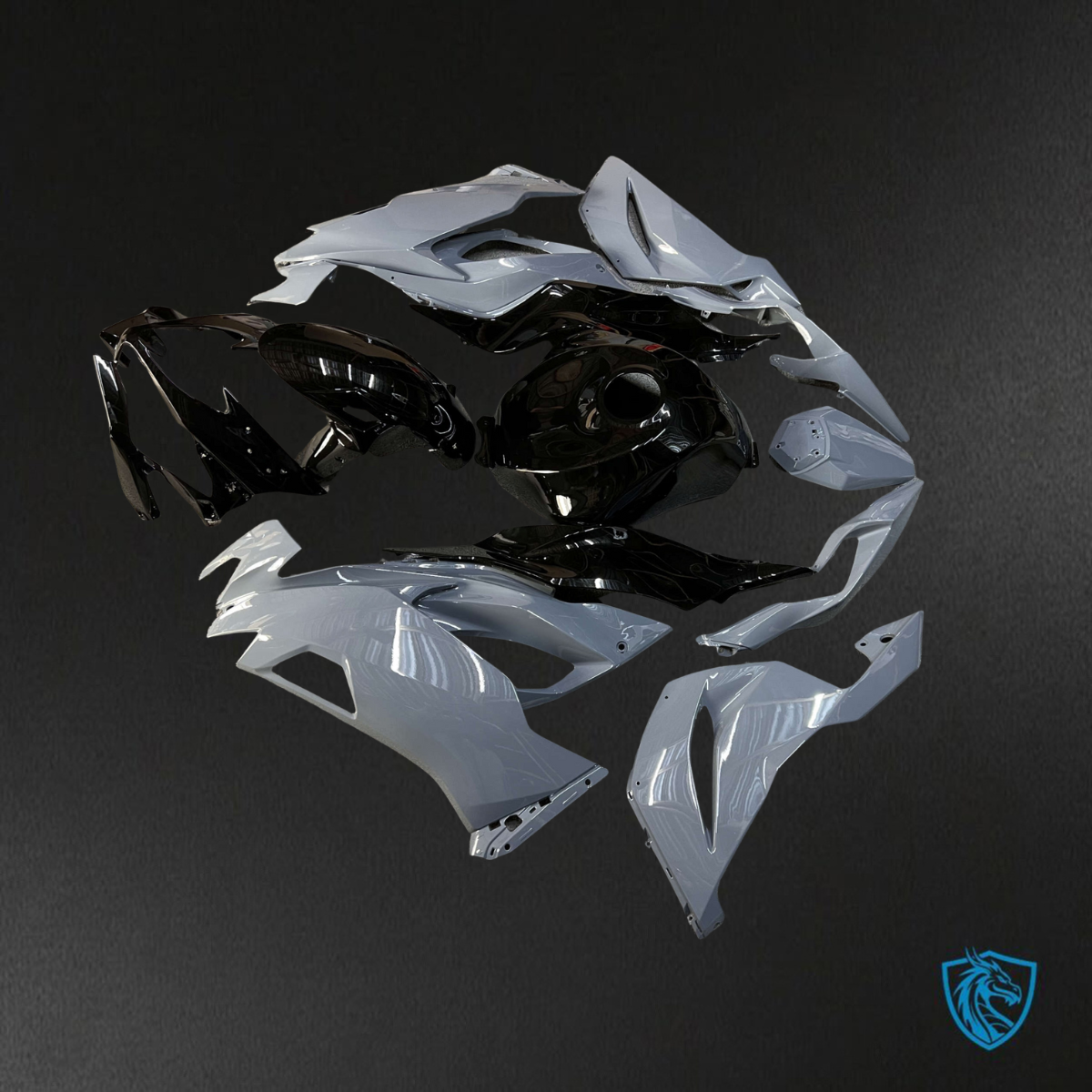 Kawasaki ZX6R (2019-2023) Nardo Gray & Black Fairings Kit - Aftermarket ABS Bodywork