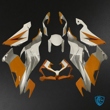 Kawasaki ZX6R (2019-2023) Orange, White & Silver ABS Bodywork - Fairings Kit