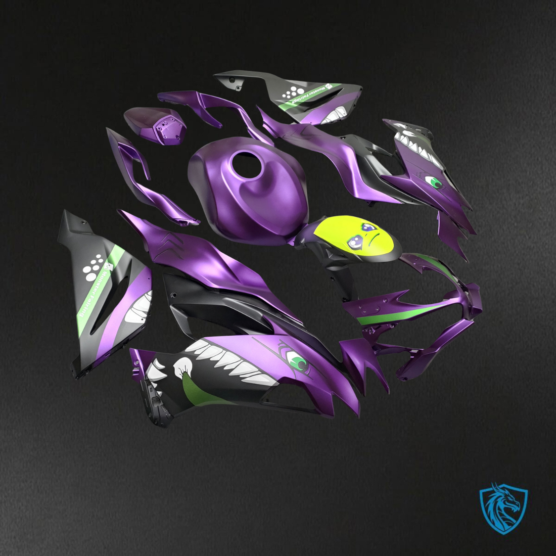 Kawasaki ZX6R (2019-2023) Purple Rossi Shark - Replacement Motorcycle Fairings Kit