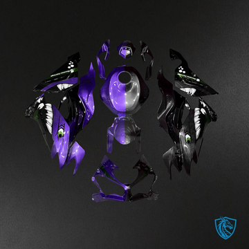 Kawasaki ZX6R (2019-2023) Purple & Black Shark Split - Custom ABS Fairing Kit