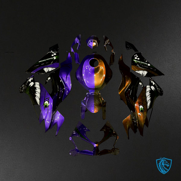 Kawasaki ZX6R (2019-2023) Purple & Orange Shark Split ABS Bodywork - Fairings Kit