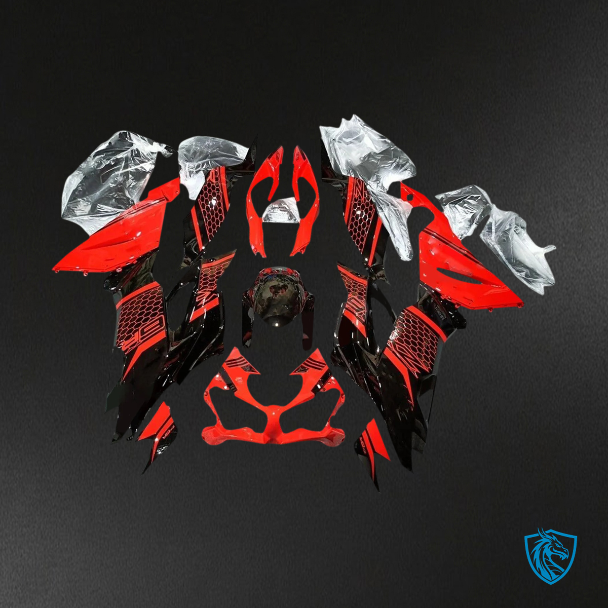 Kawasaki ZX6R (2019-2023) Red & Black - Fairing Kit