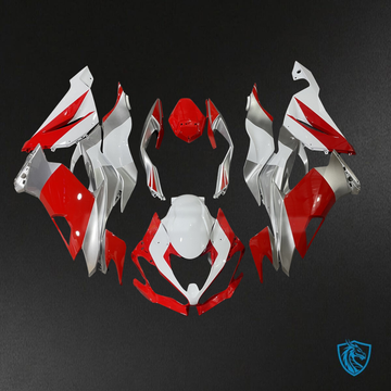 Kawasaki ZX6R (2019-2023) Red, White & Silver - Custom ABS Fairing Kit