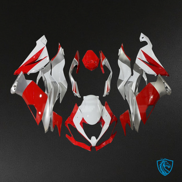 Kawasaki ZX6R (2019-2023) Red, White & Silver Fairing Kit | ABS Bodywork