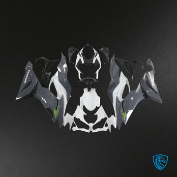 Kawasaki ZX6R (2019-2023) White & Gray - Fairing Kit