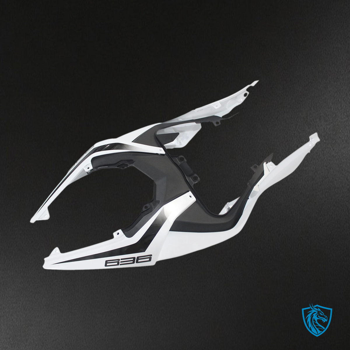 Kawasaki ZX6R (2019-2023) White & Gray - Fairing Kit