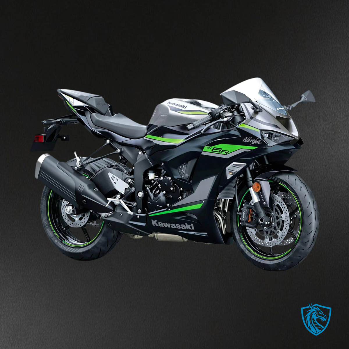 Kawasaki ZX6R (2019-2023) White & Gray - Fairing Kit