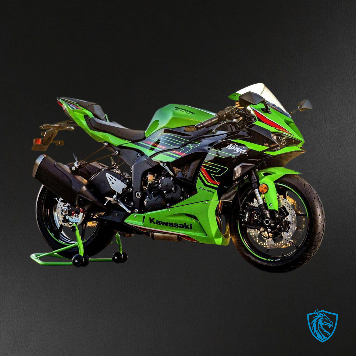 Kawasaki ZX6R (2024-2025) Black & Green - Fairing Kit