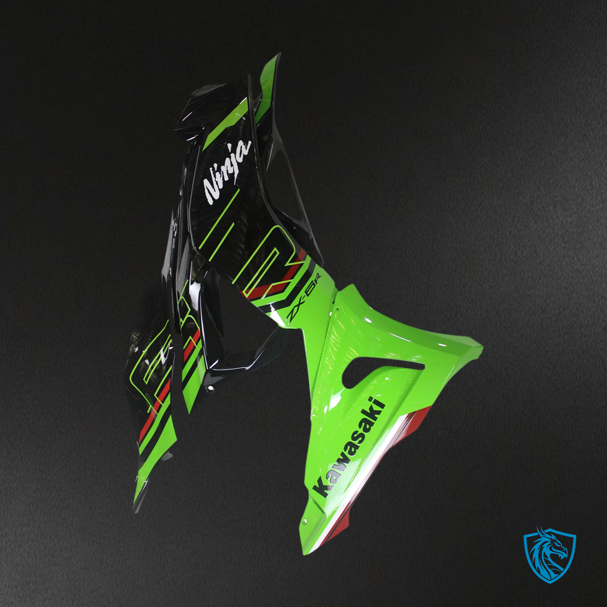 Kawasaki ZX6R (2024-2025) Black & Green - Fairing Kit