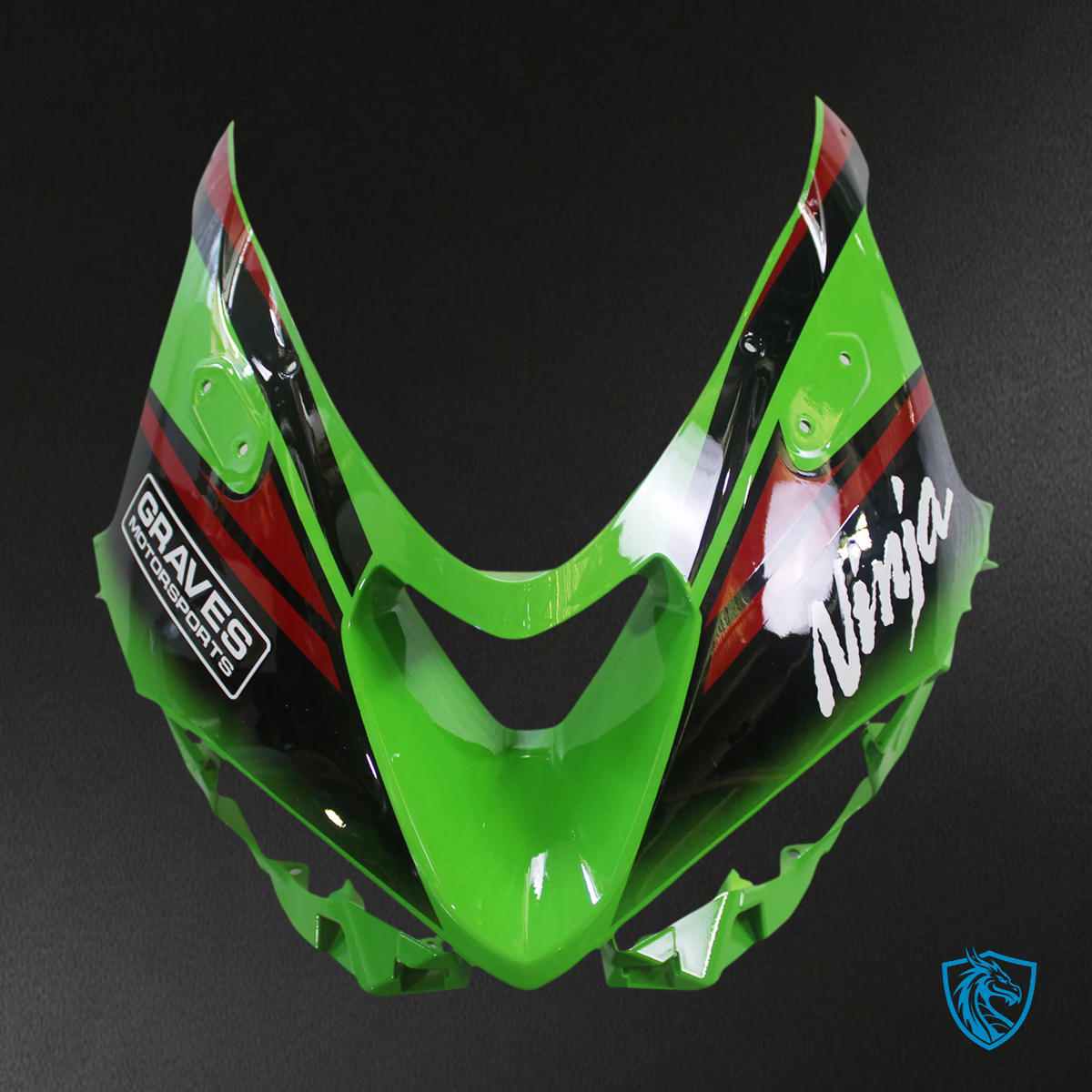 Kawasaki ZX6R (2024-2025) Black, Green & Red - Fairing Kit