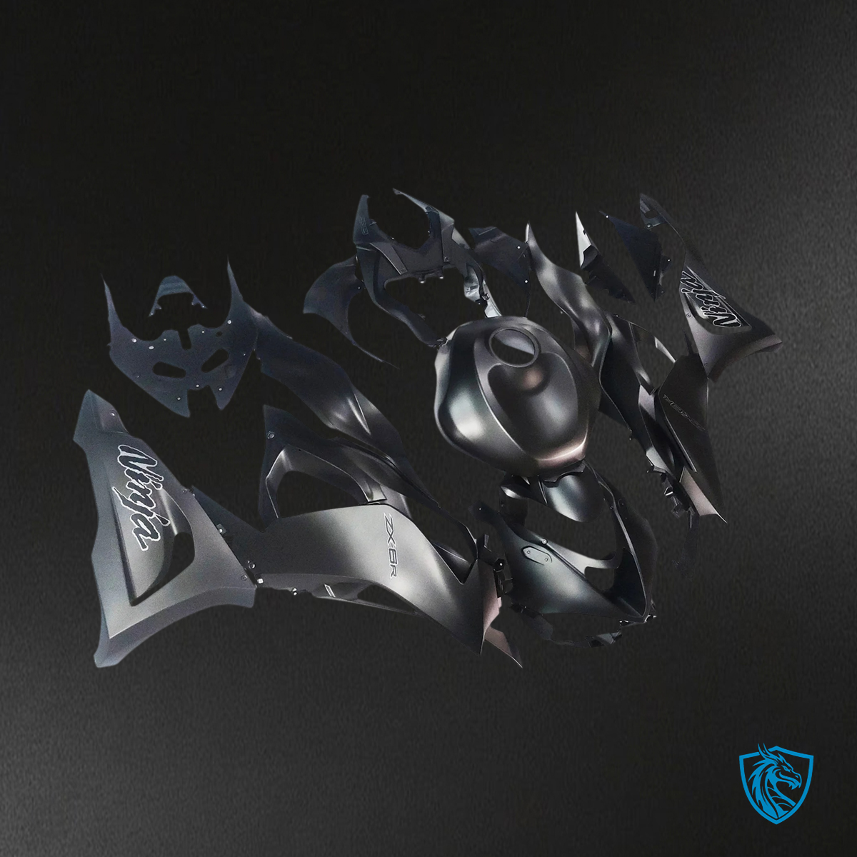 Kawasaki ZX6R (2024-2025) Matte Black - Fairing Kit
