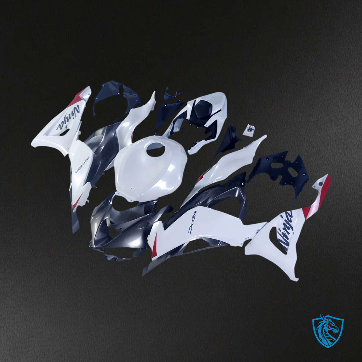 Kawasaki ZX6R (2024-2025) Pearl White - Fairing Kit