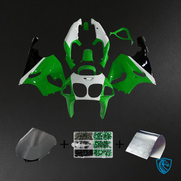 Kawasaki ZX7R (1996-2003) Black, Green & White - Fairing Kit