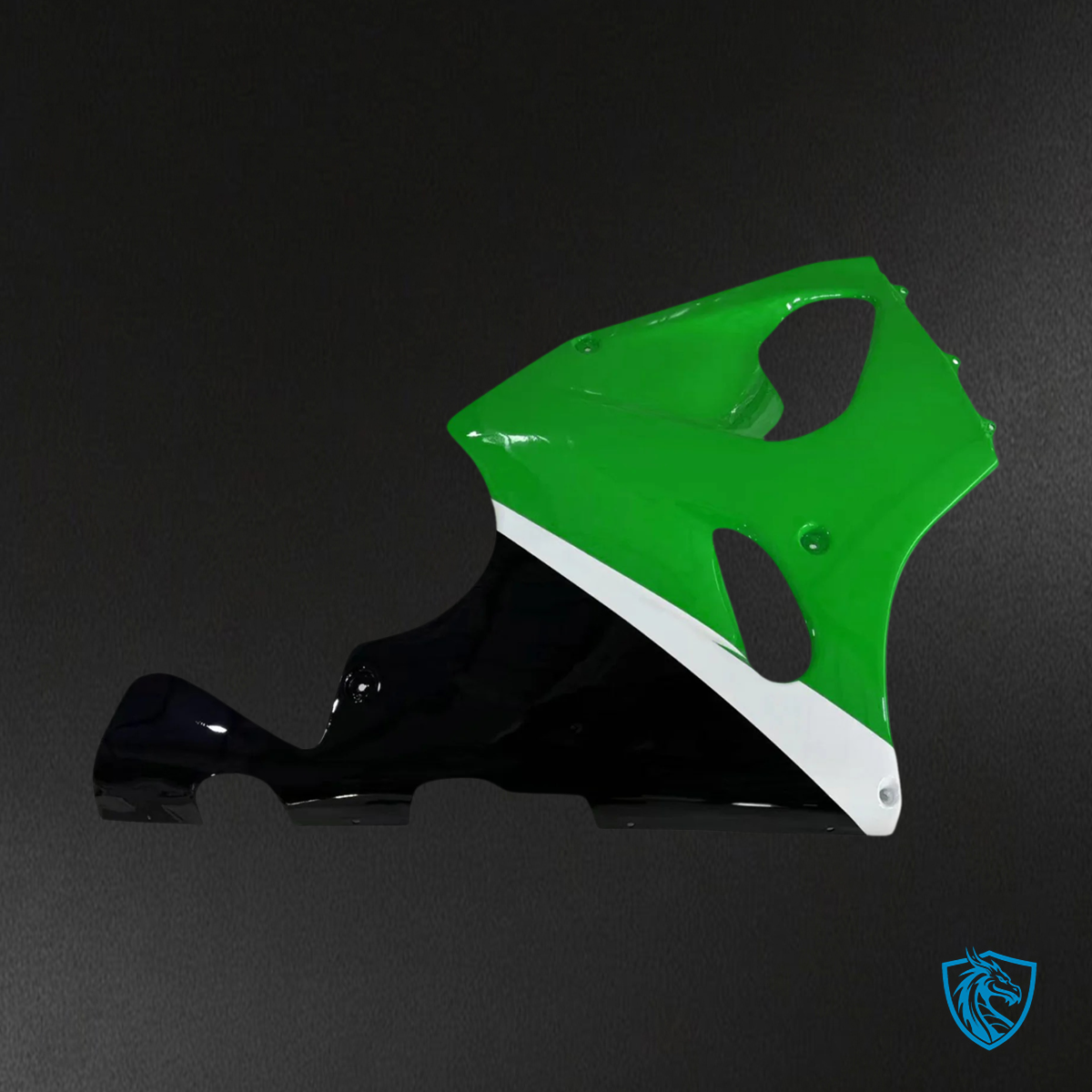 Kawasaki ZX7R (1996-2003) Black, Green & White - Fairing Kit