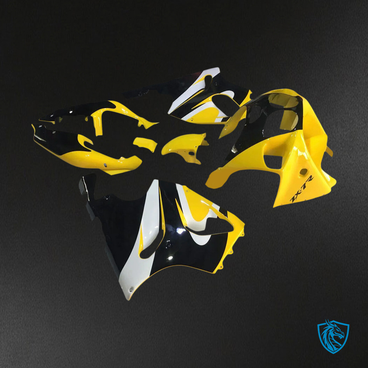 Kawasaki ZX7R (1996-2003) Black & Yellow - Fairing Kit