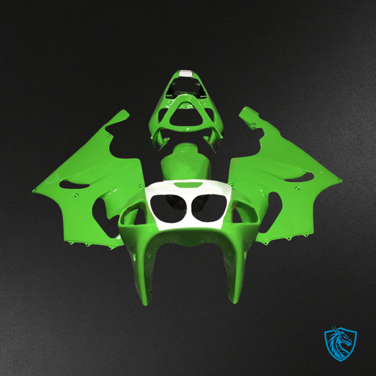 Kawasaki ZX7R (1996-2003) Light Green & White - Fairing Kit