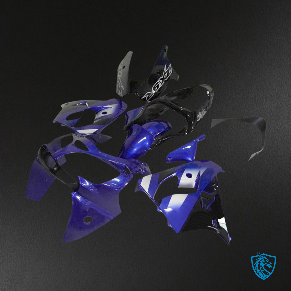 Kawasaki ZX9R (2000-2001) Black & Blue - Fairing Kit
