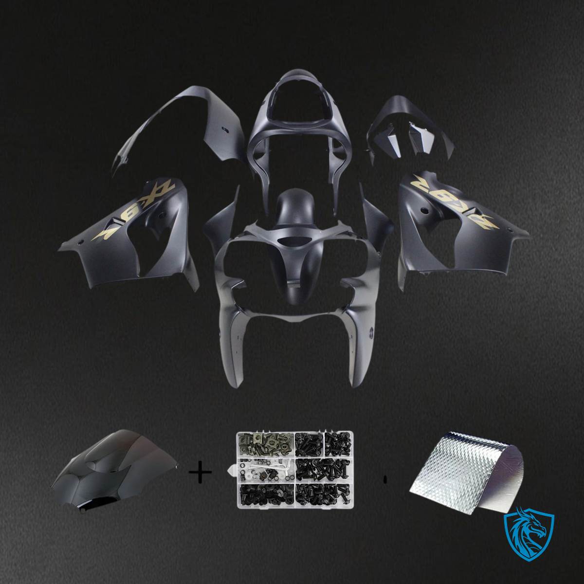 Kawasaki ZX9R (2000-2001) Black - Fairing Kit