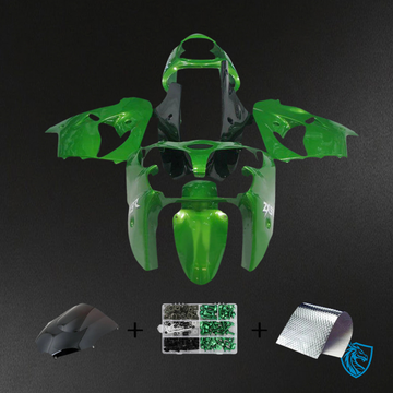 Kawasaki ZX9R (2000-2001) Black & Green - Fairing Kit