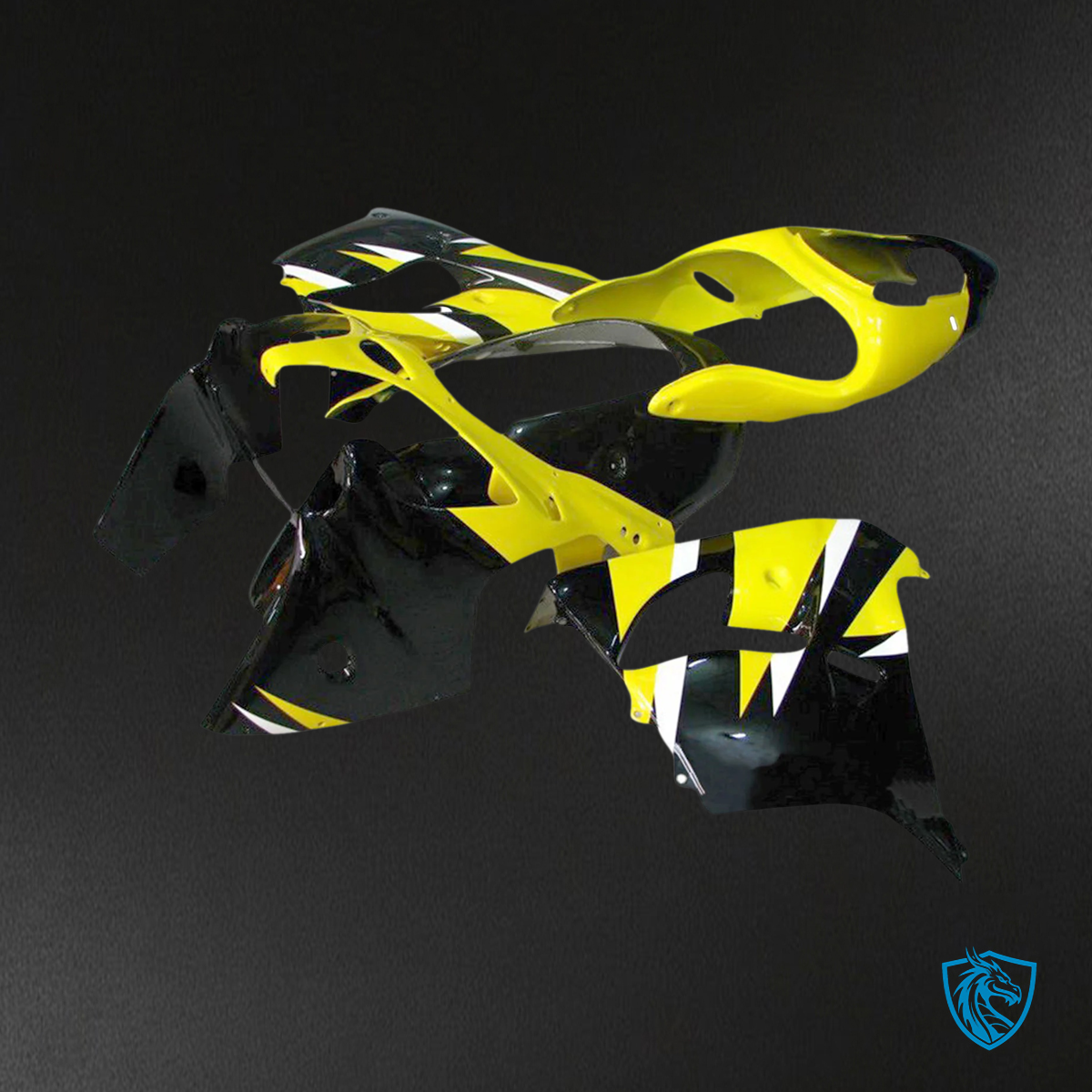 Kawasaki ZX9R (2000-2001) Black & Yellow - Fairing Kit