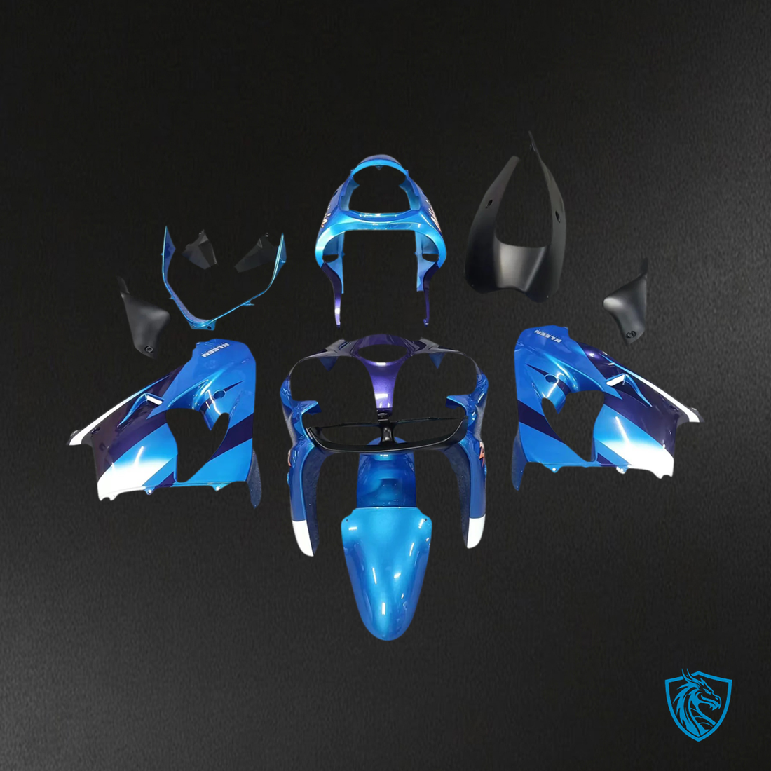 Kawasaki ZX9R (2000-2001) Blue & Black - Fairing Kit