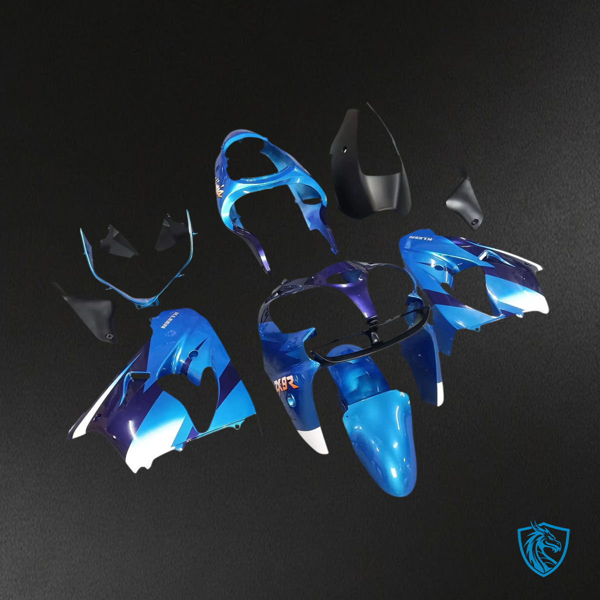 Kawasaki ZX9R (2000-2001) Blue & Black - Fairing Kit