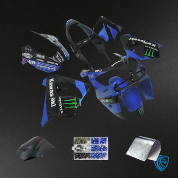 Kawasaki ZX9R (2000-2001) Blue & Black - Fairing Kit