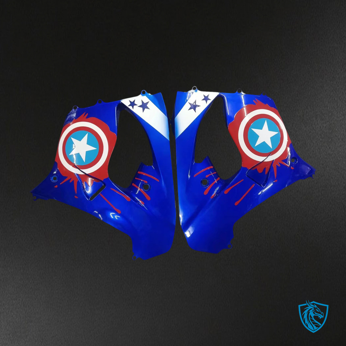 Kawasaki ZX9R (2000-2001) Blue & Red - Fairing Kit