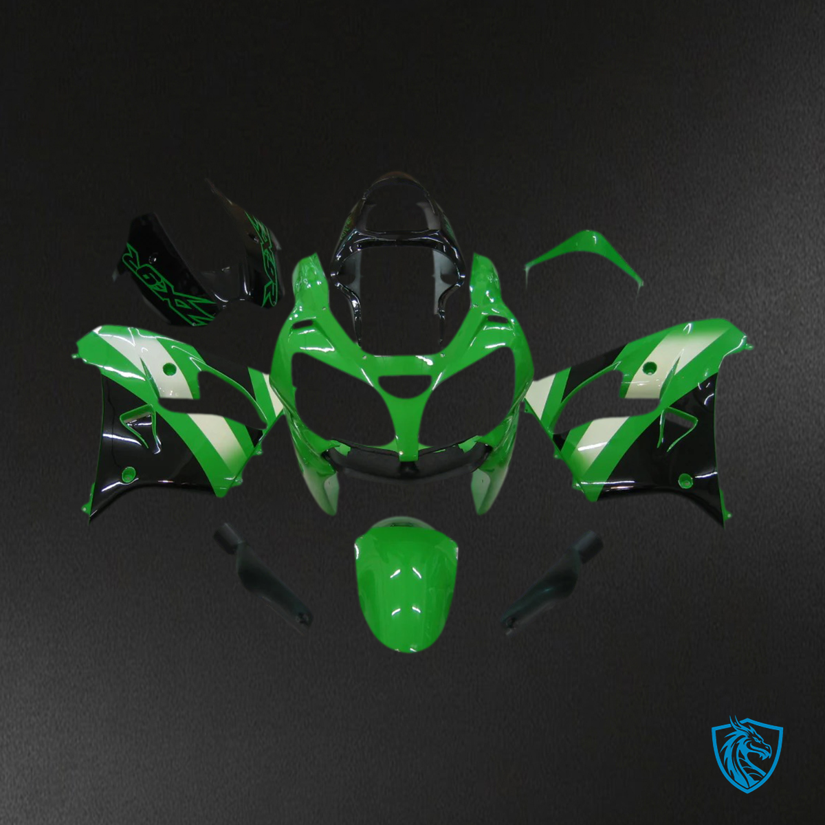 Kawasaki ZX9R (2000-2001) Green - Fairing Kit