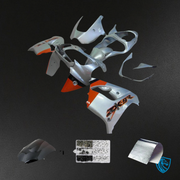 Silver, Gray & Orange