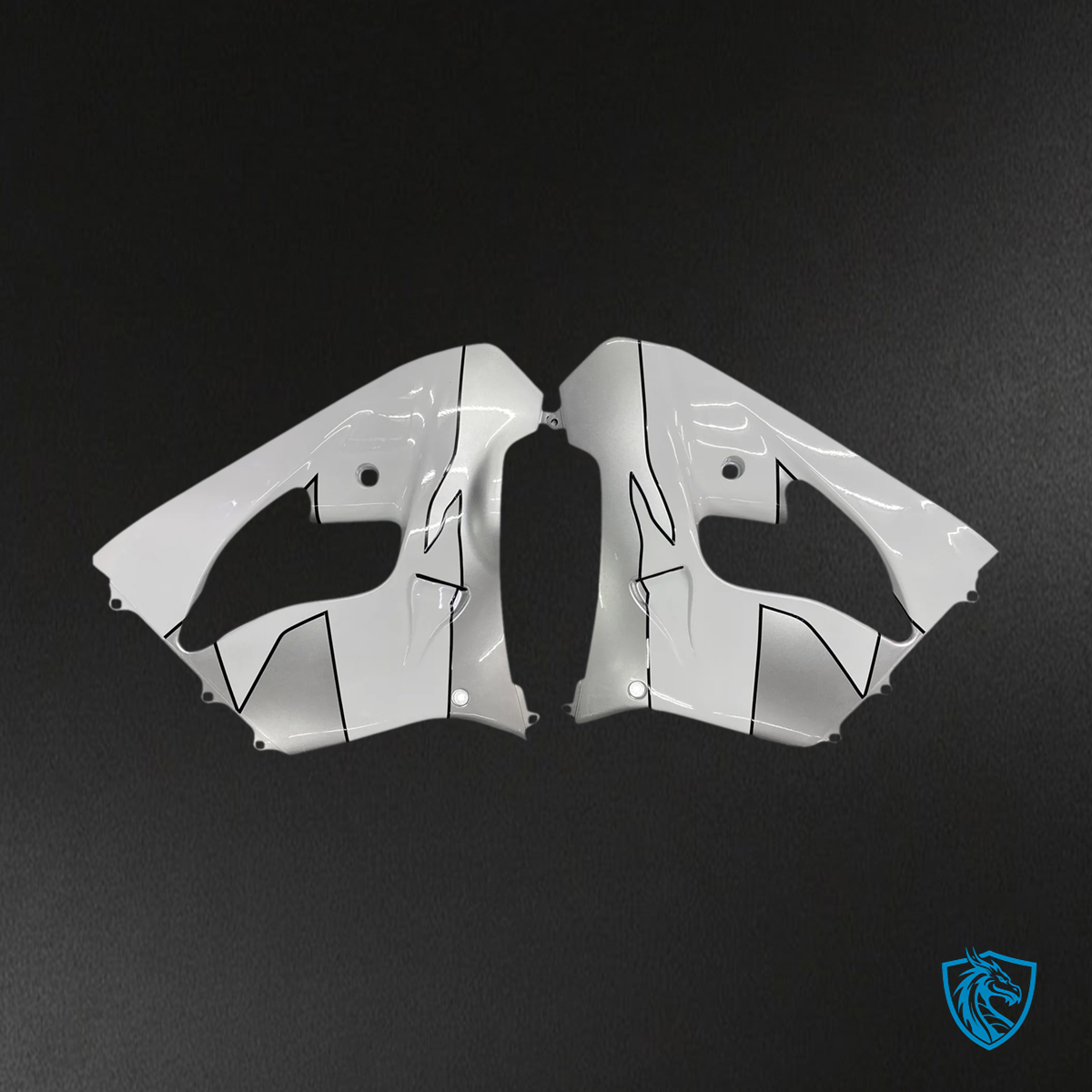 Kawasaki ZX9R (2000-2001) Silver & White - Fairing Kit