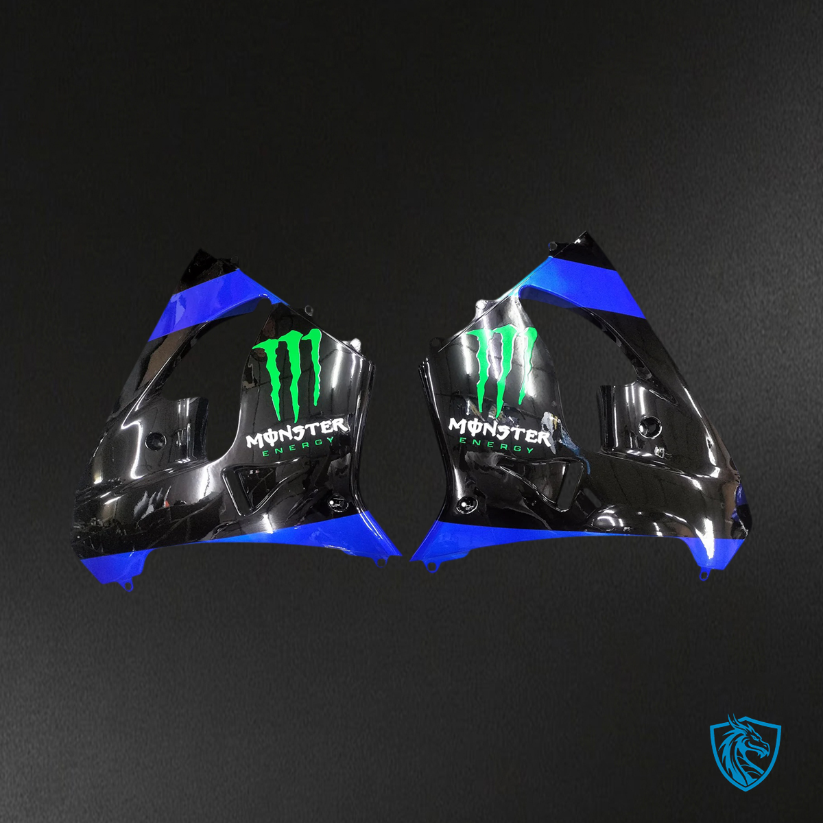 Kawasaki ZX9R (2002-2003) Black & Blue Monster - Fairing Kit