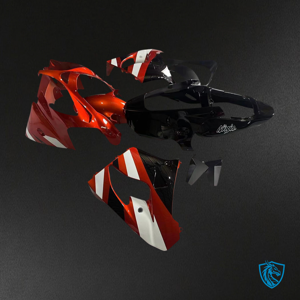 Kawasaki ZX9R (2002-2003) Orange & Black - Fairing Kit