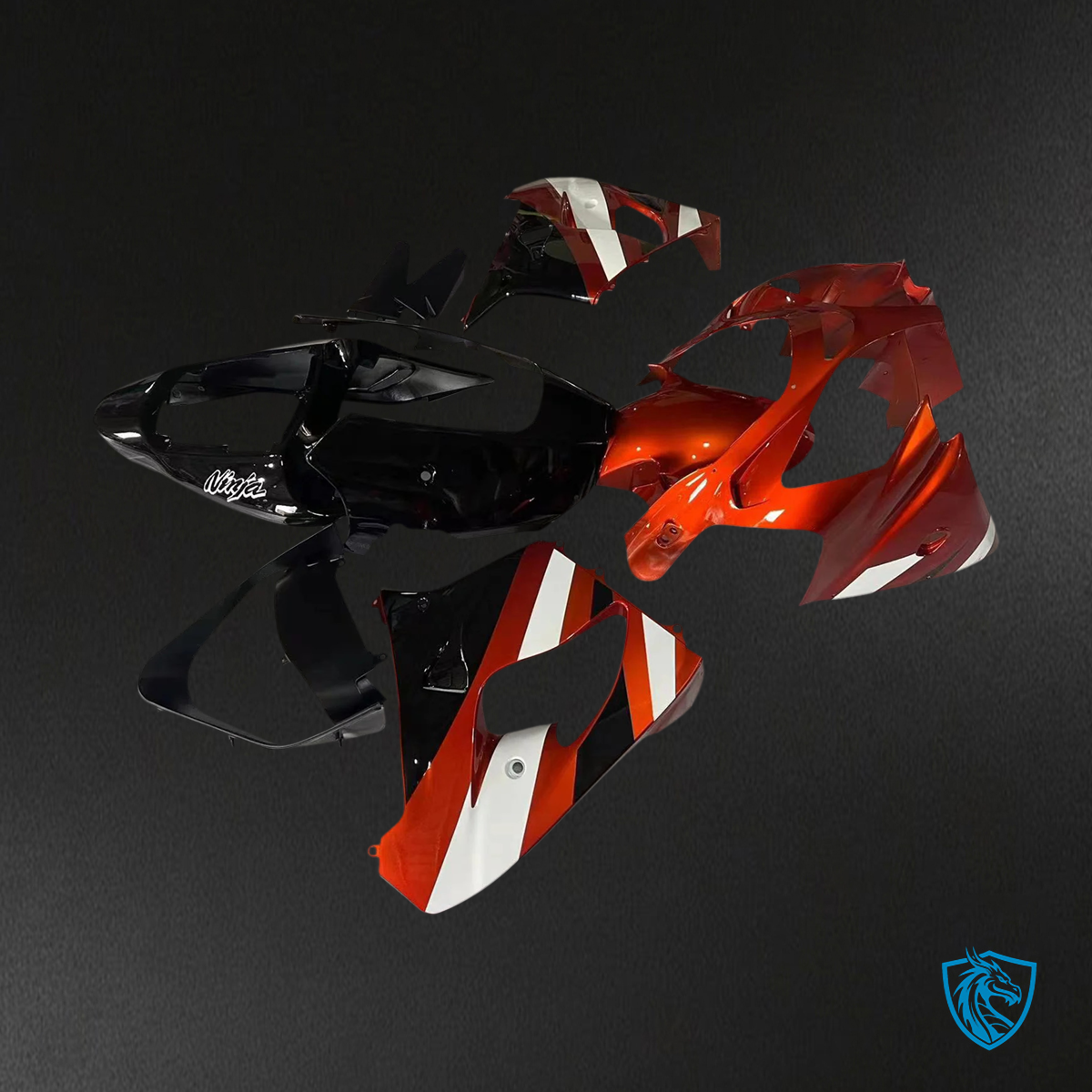 Kawasaki ZX9R (2002-2003) Orange & Black - Fairing Kit