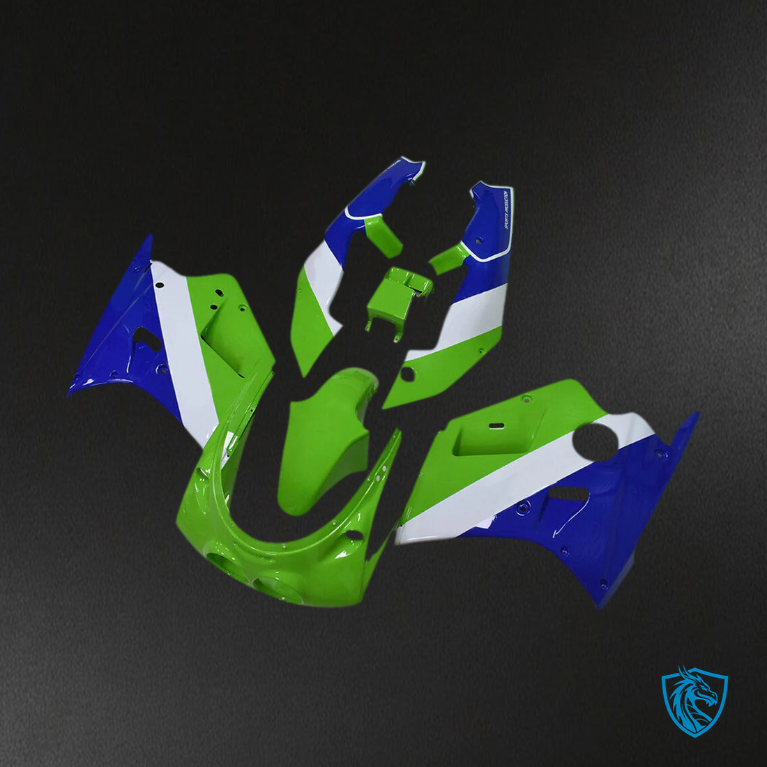Kawasaki ZXR250 (1989-1990) Green & Blue - Custom ABS Fairing Set